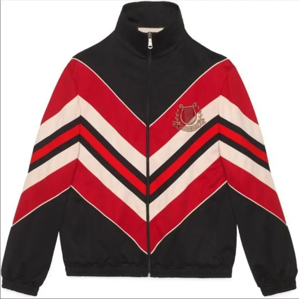 GUCCI‎ - Chevron Pattern Bomber/Track Jacket with Lyre - NWT Size M